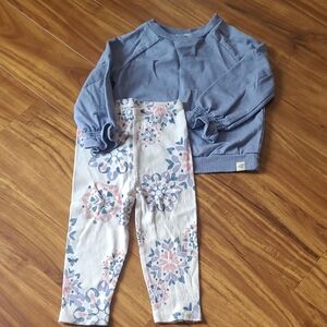 Burt's Bees Baby Blue and Floral Kids Matching Set